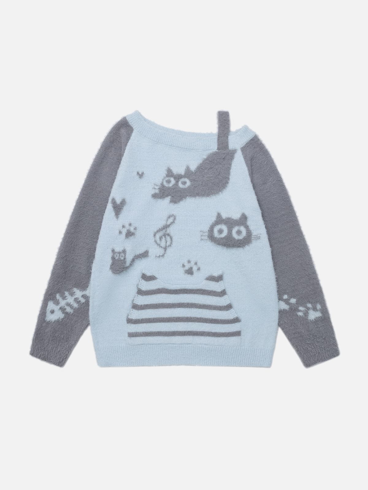Cat Off-The-Shoulder Sweater