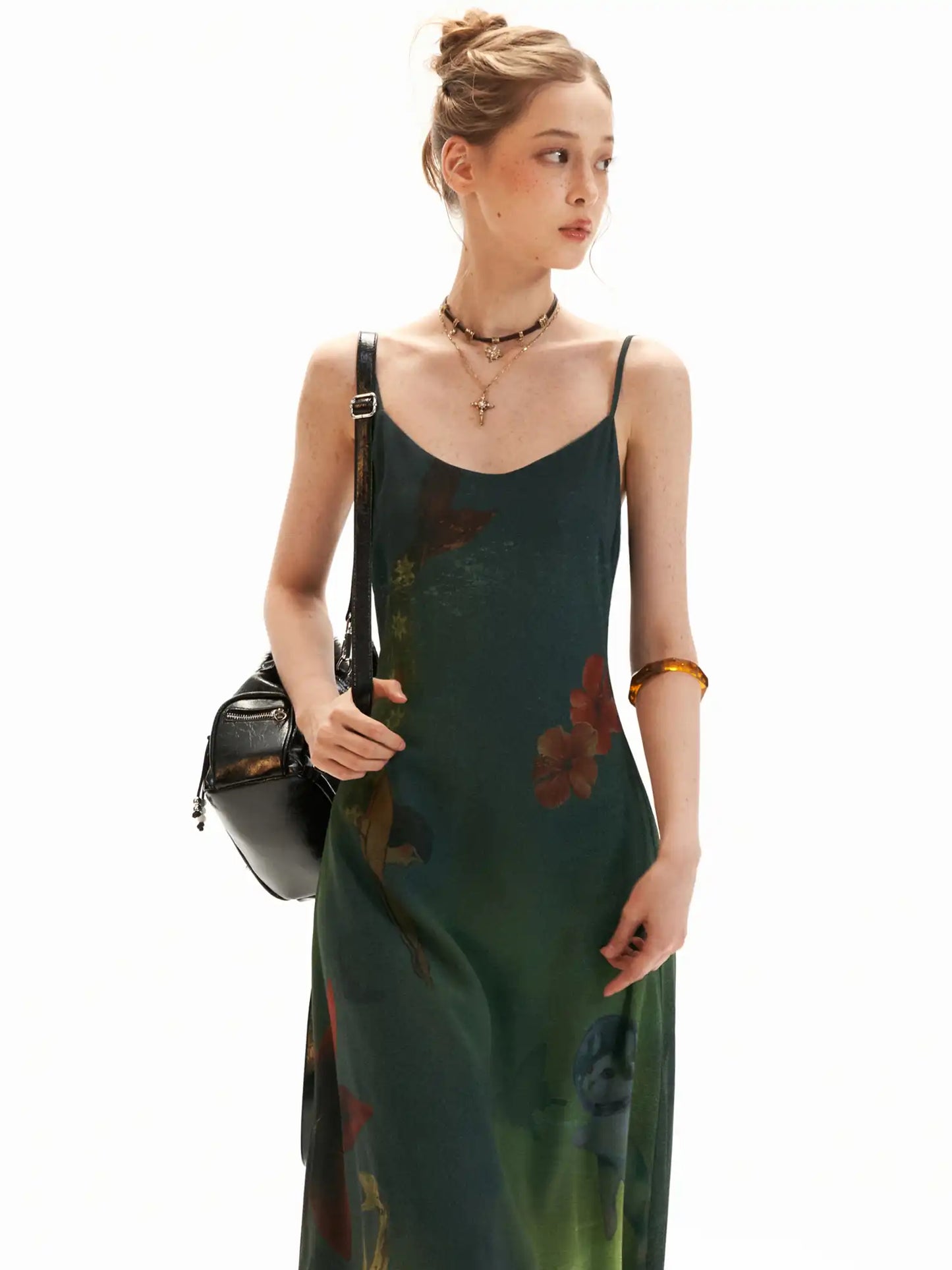 Dreamy Underwater Garden Slip Maxi Dress