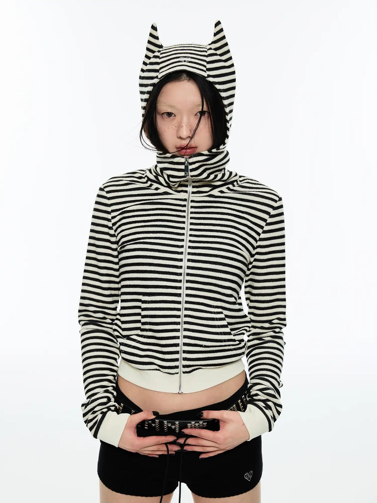 Midnight Meow Zip Up Cat Ear Hoodie