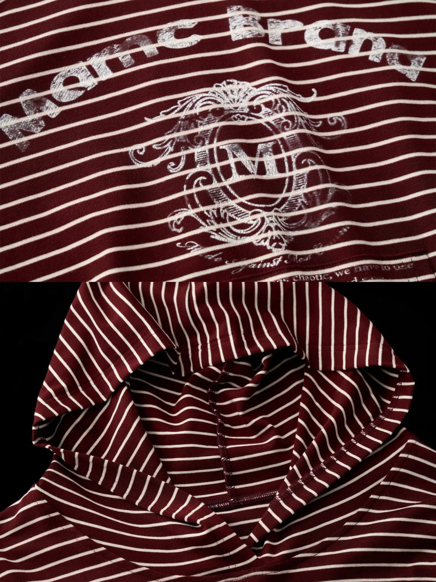 Vintage Striped Peplum Hoodie