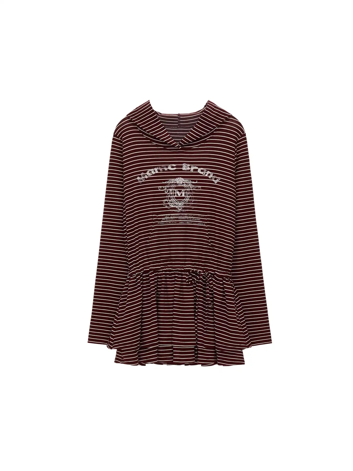 Vintage Striped Peplum Hoodie