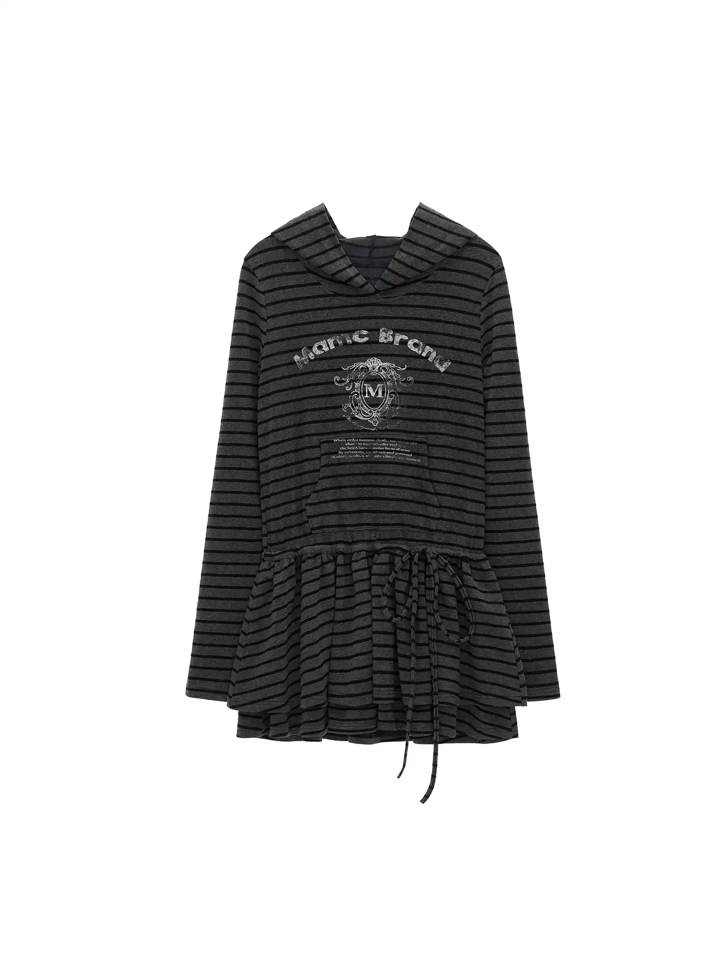 Vintage Striped Peplum Hoodie