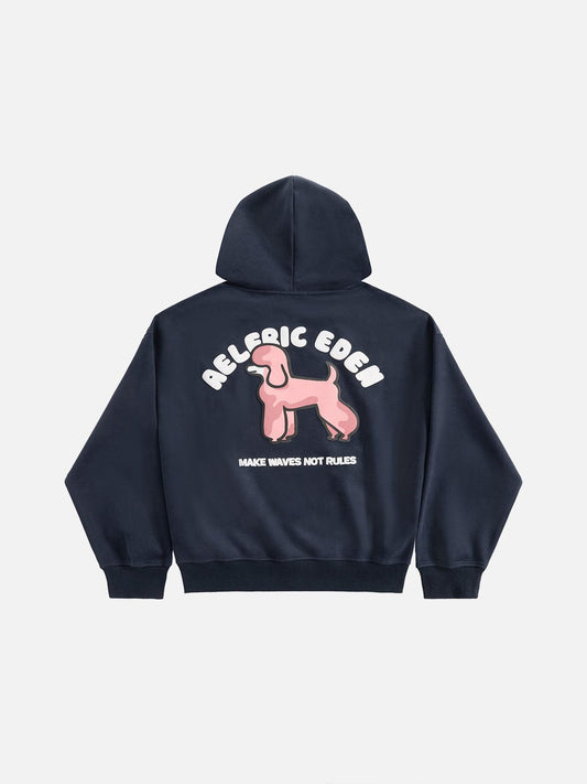 Sudadera con capucha extragrande con estampado de caniche de Aelfric Eden