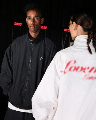 Ace Jolun. Phantom-Print Nylon Track Jacket