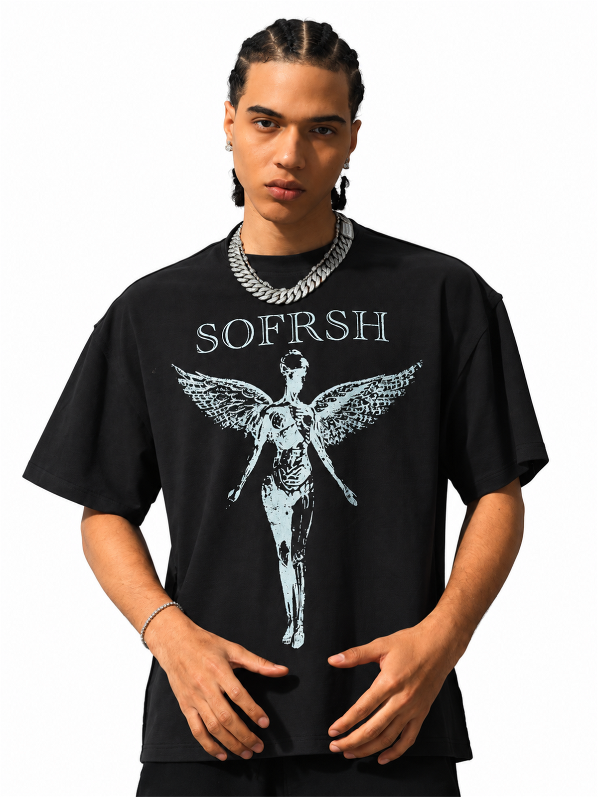 Angel Graphic Relaxed Cotton T-Shirt product image