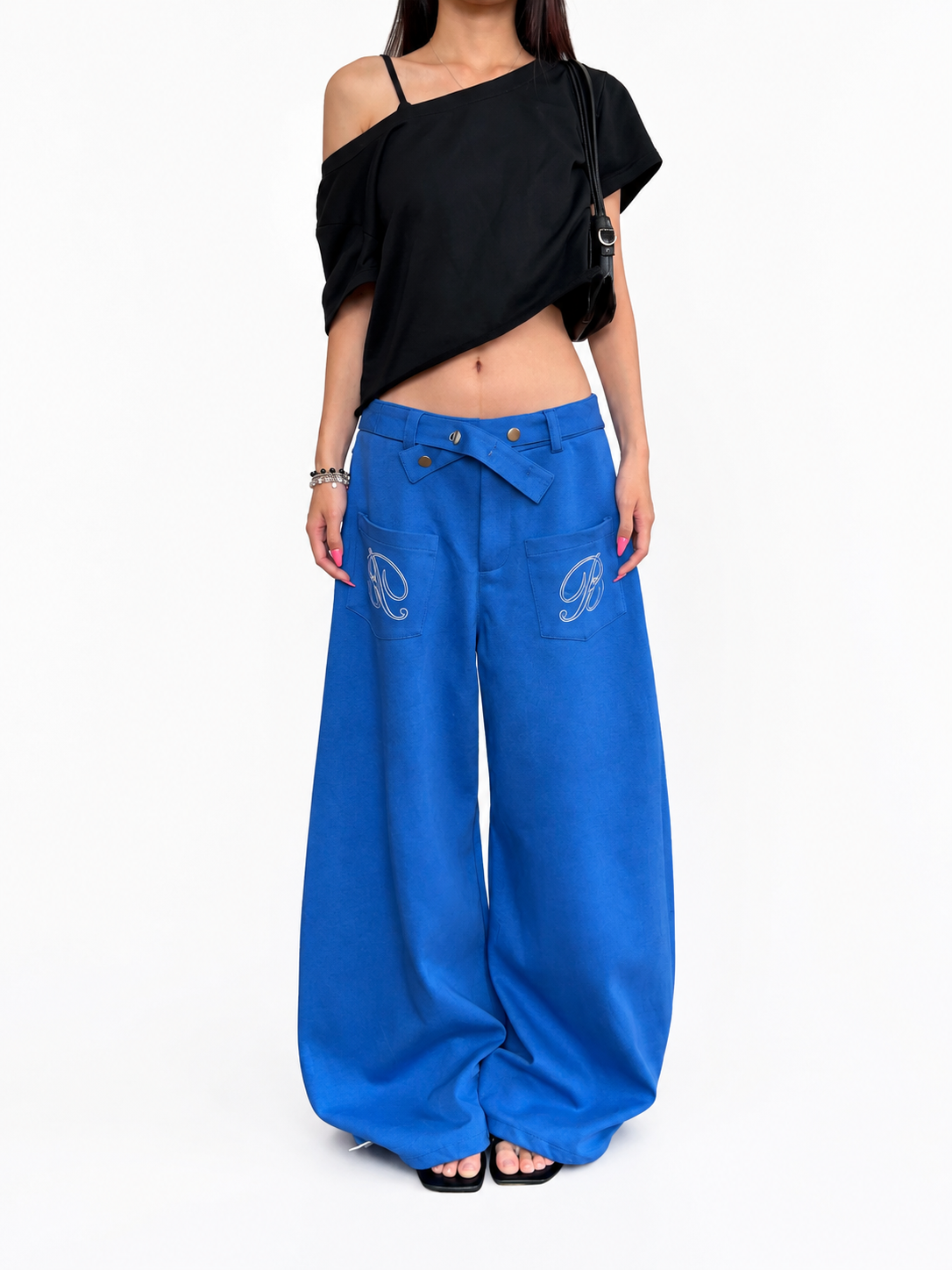 Ace Jolun blue wide-leg sweatpants alternate view
