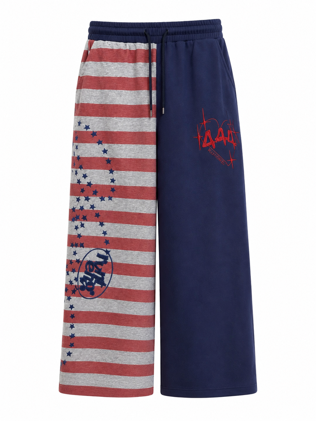 Color-block embroidered sweatpants alternate front view