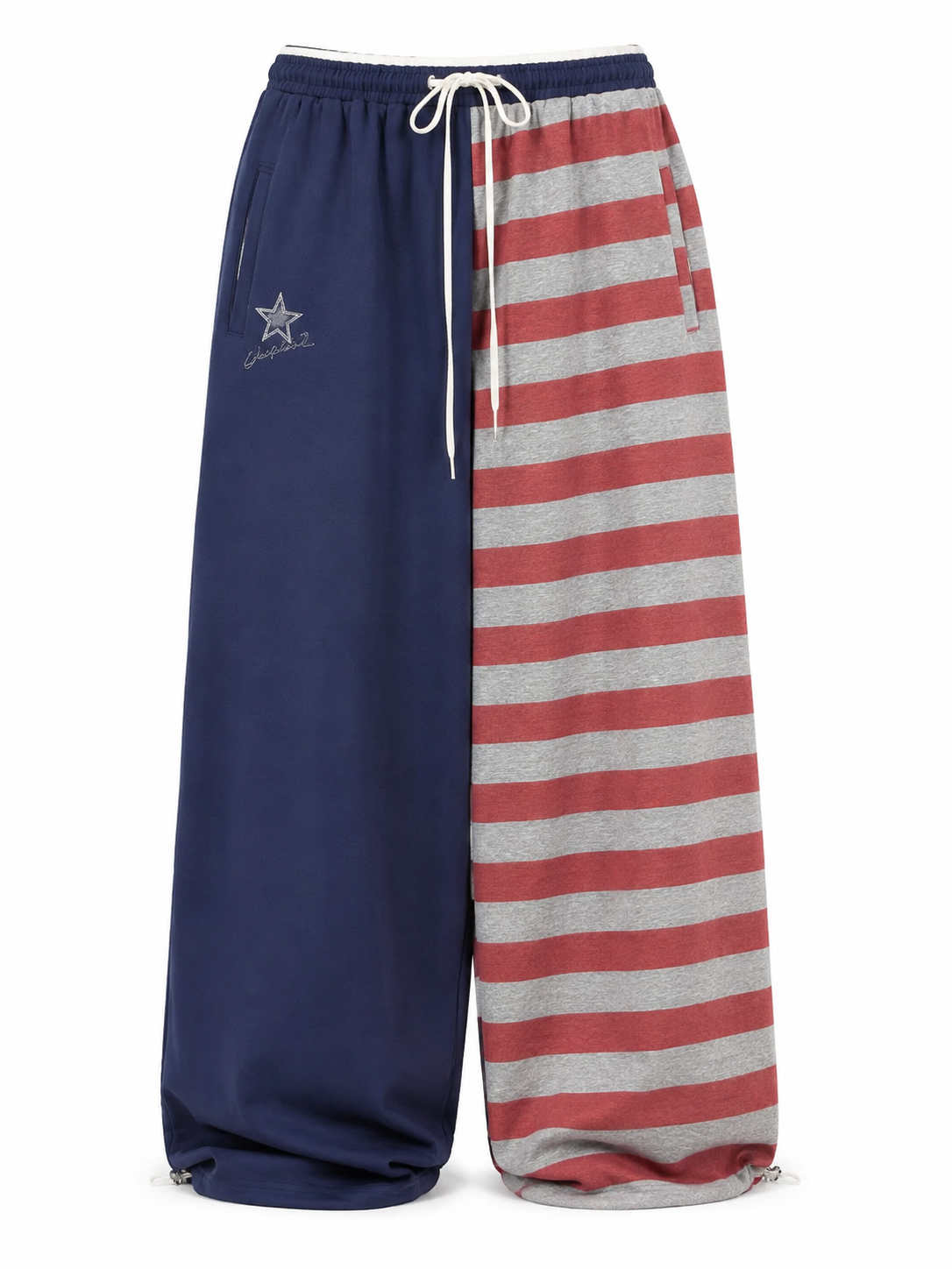 Color-block star sweatpants back view