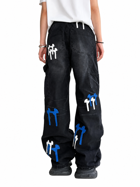 Contrast Panel Double-Knee Jeans product image