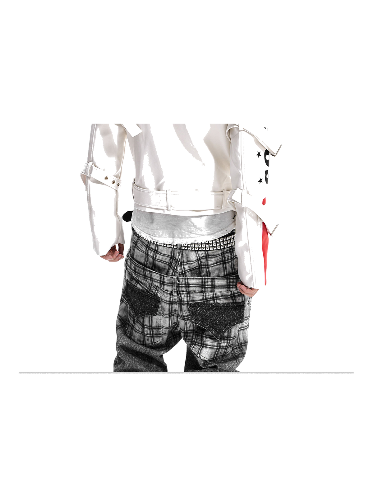 Cropped Lace-Up Moto Jacket product view 5