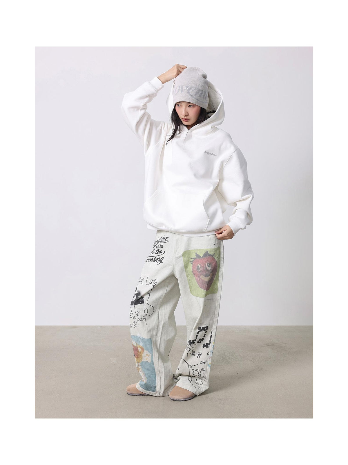 Digital Print Straight-Leg Jeans product image