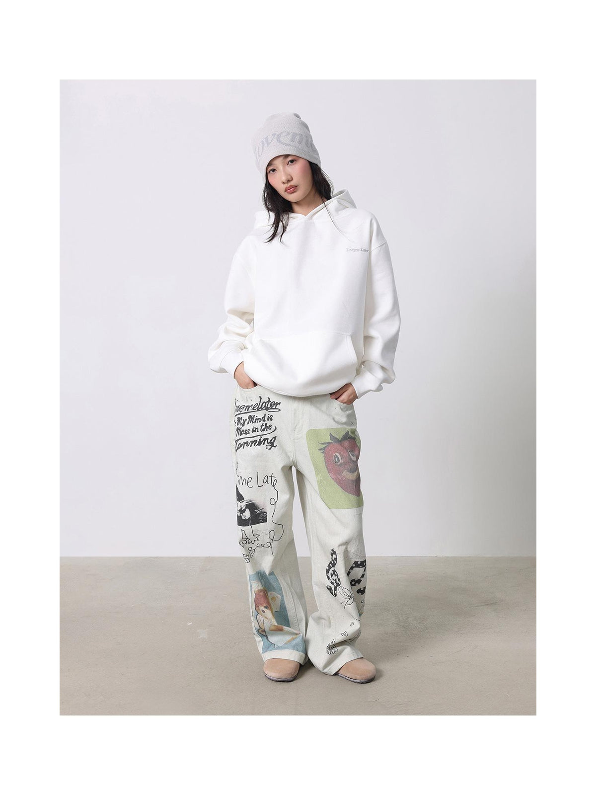 Digital Print Straight-Leg Jeans product image