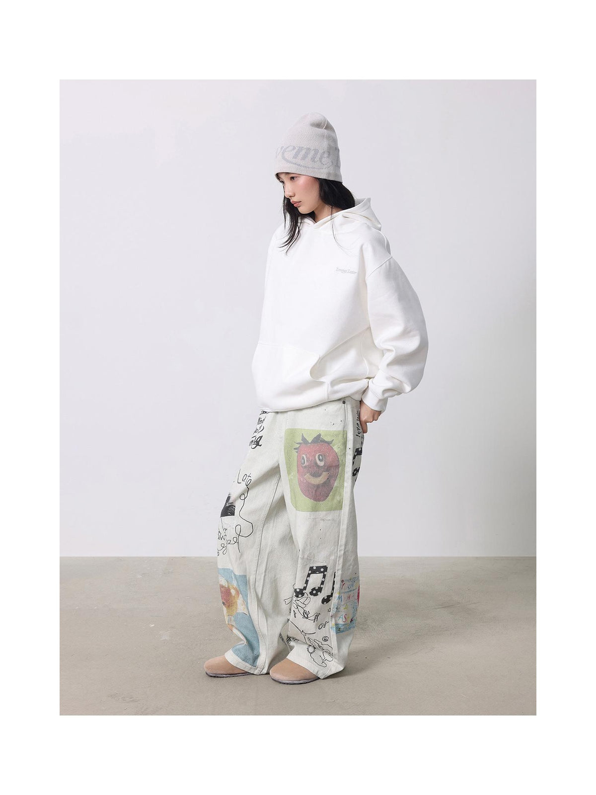 Digital Print Straight-Leg Jeans product image