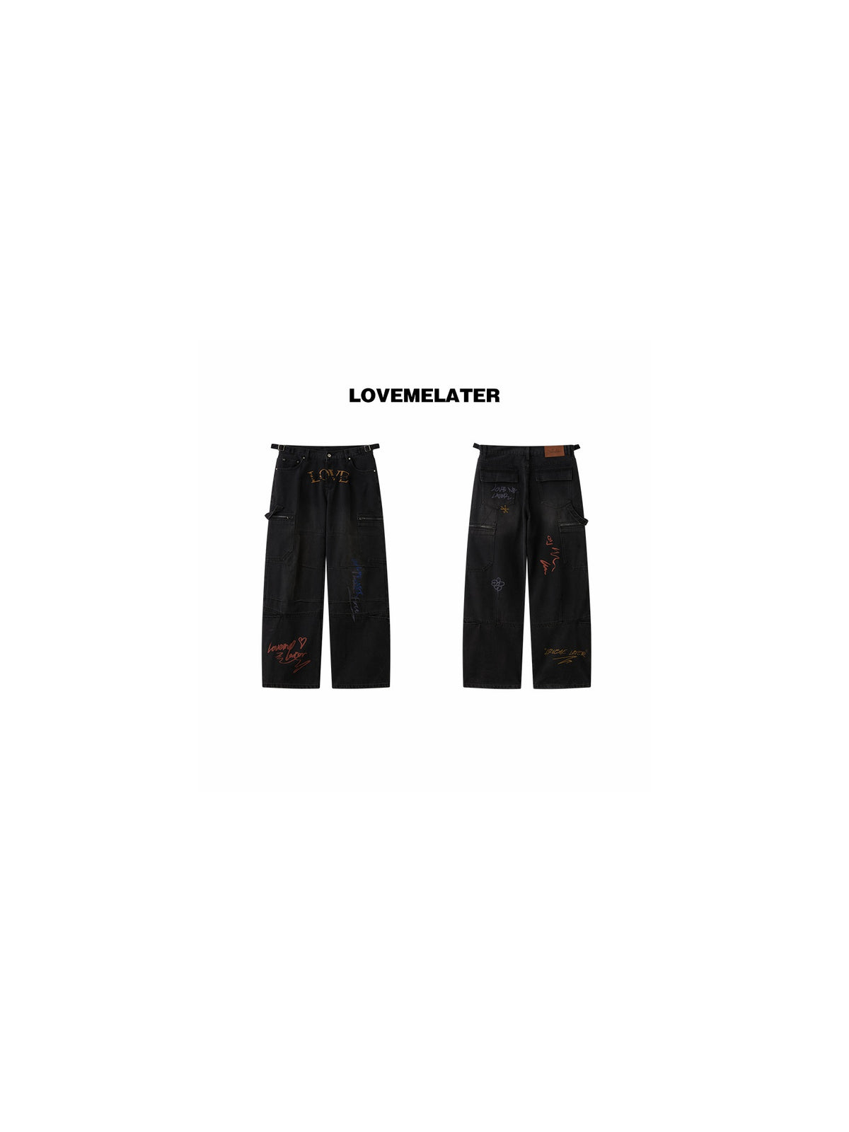 Embroidered Graffiti Baggy Jeans product image