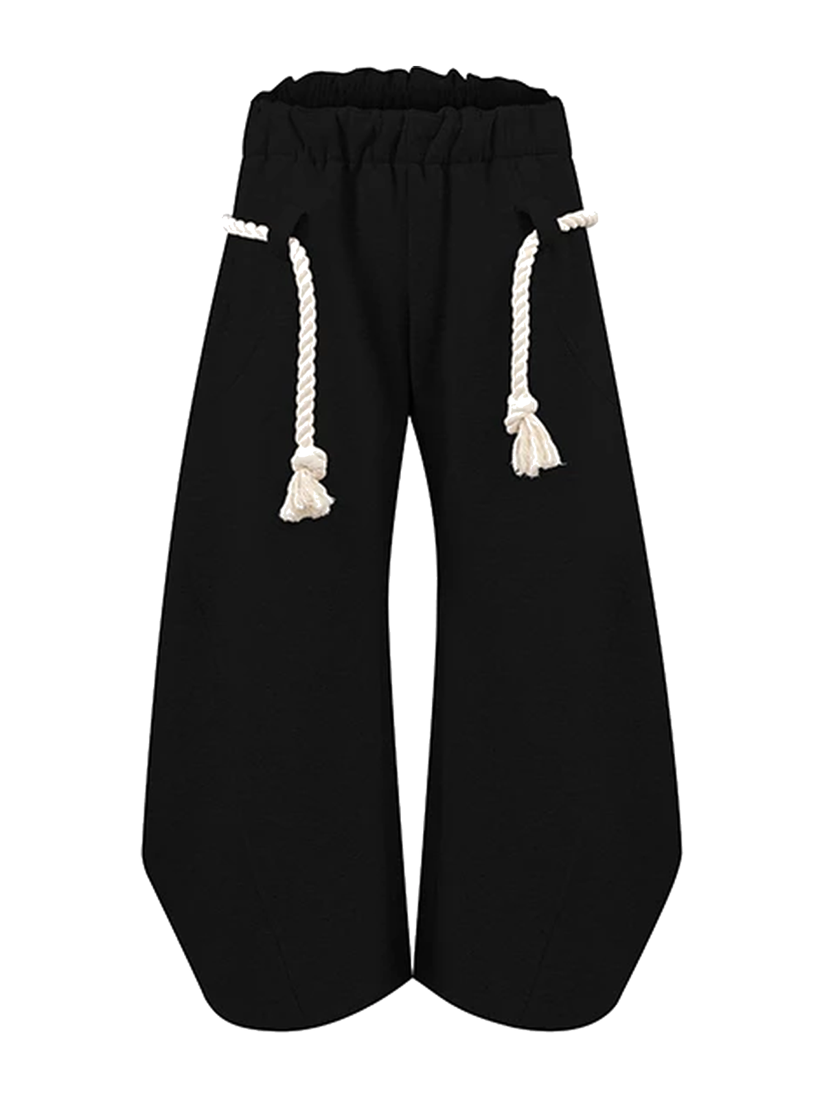 Heather Gray fleece-lined barrel-leg sweatpants view 3