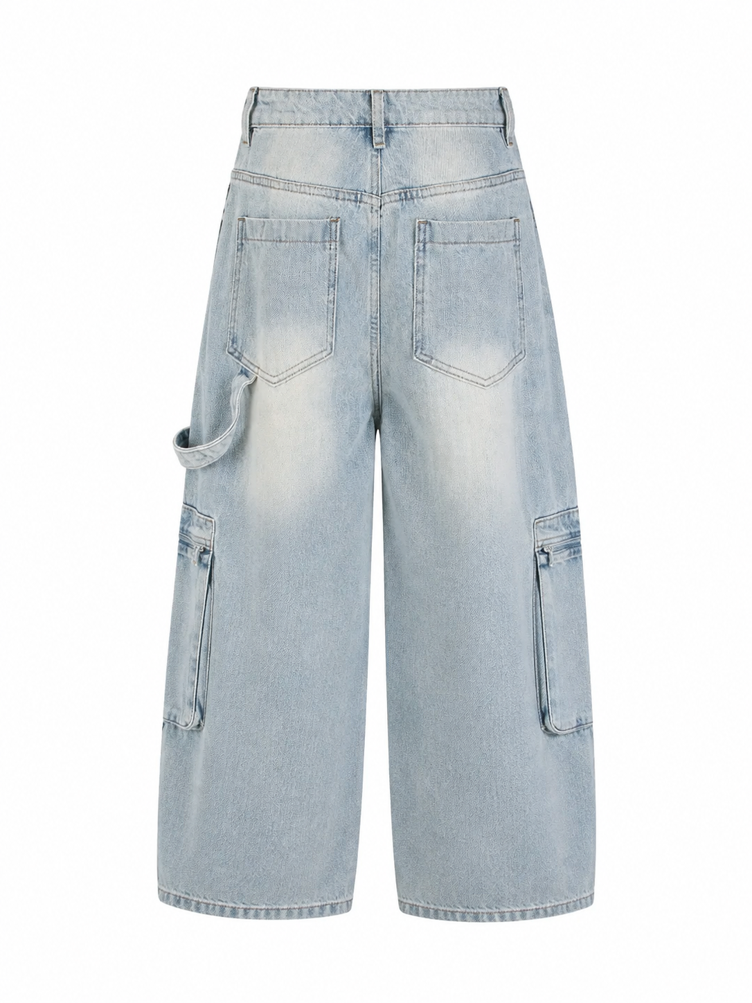 Ace Jolun glacier blue cargo jeans back view