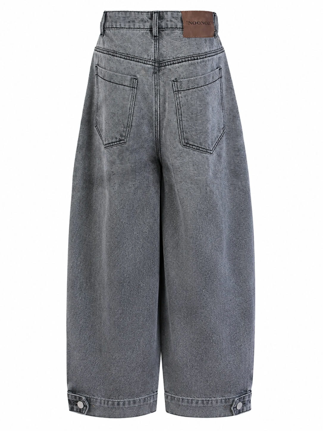Ace Jolun gradient gray barrel-leg jeans back detail