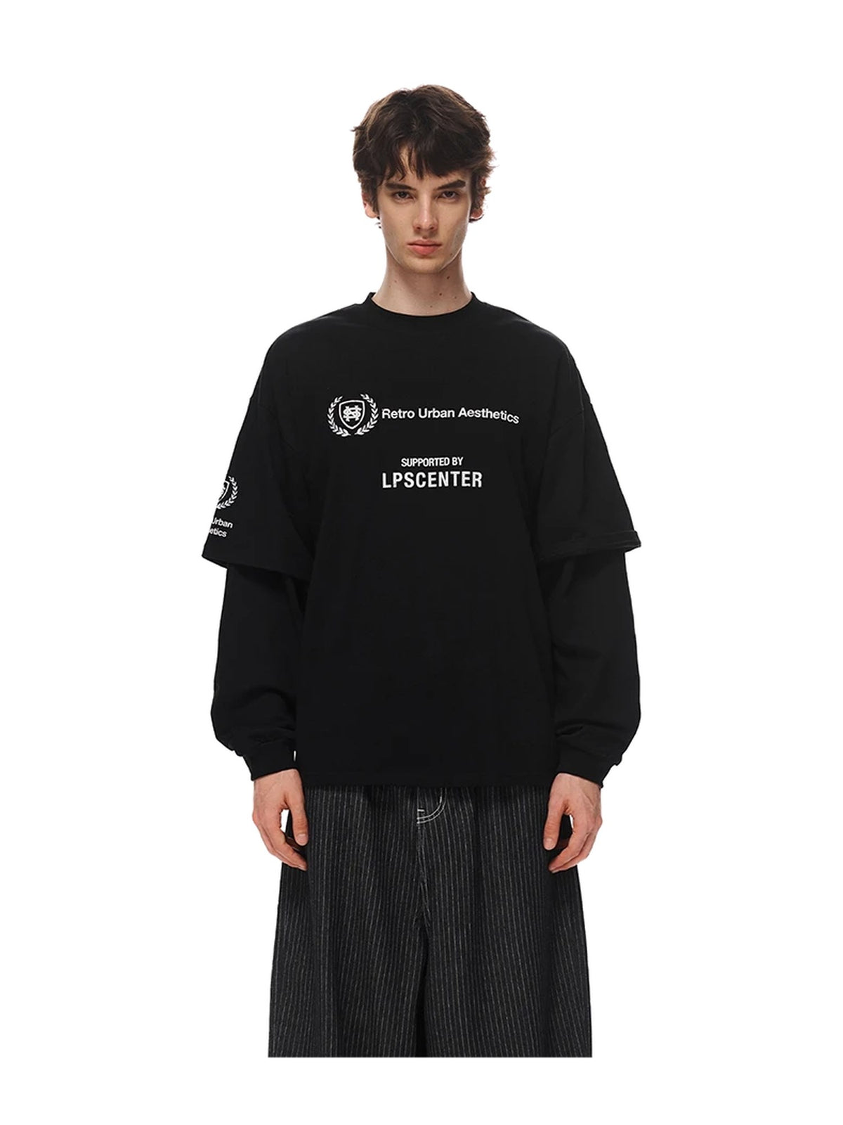 Graphic Layered-Look Long-Sleeve Tee product image 1