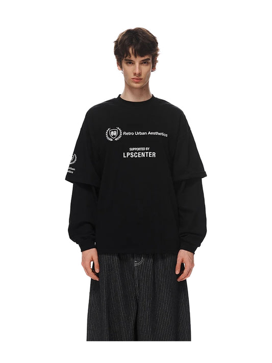 Graphic Layered-Look Long-Sleeve Tee product image 1