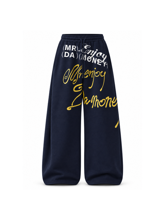 Handwritten Graphic Wide-Leg Sweatpants product image
