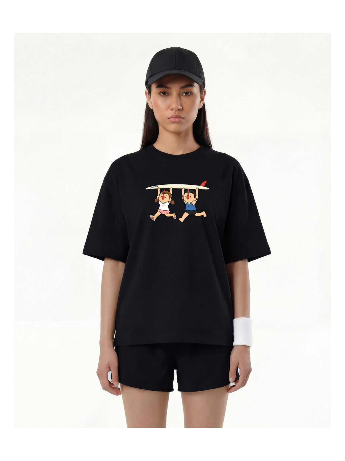 Hanging Friends Cartoon Graphic T-Shirt product image