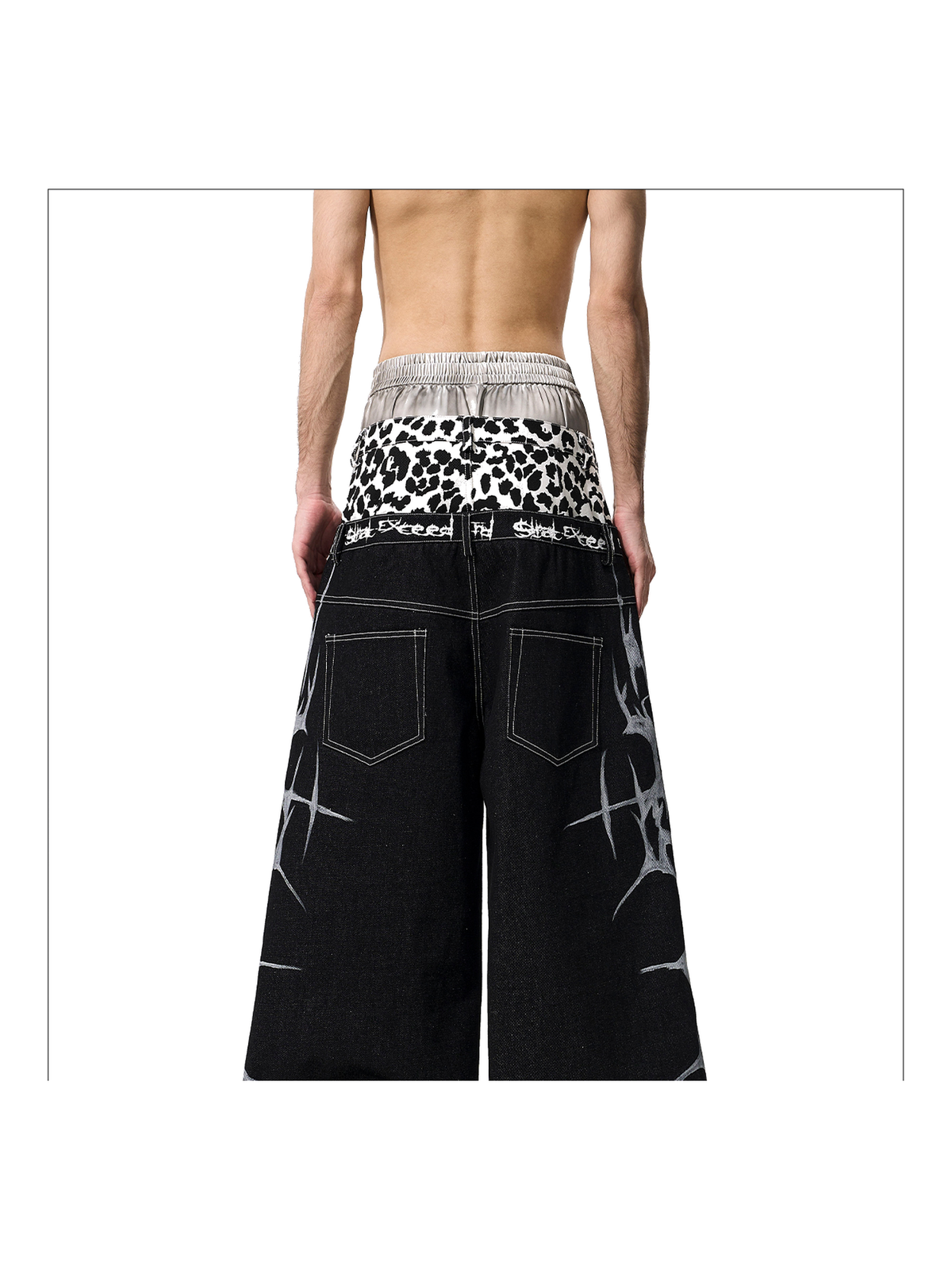 Leopard Double-Waist Thorn Jeans product view 4