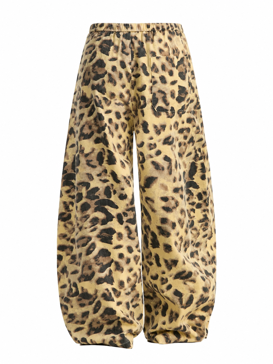 Ace Jolun leopard-print barrel-leg cargo pants back view