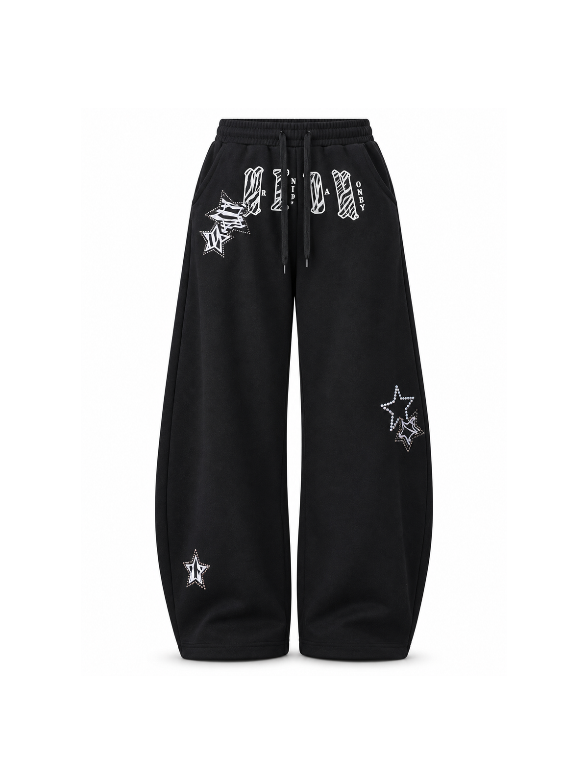 Leopard Star Patch Curved-Leg Pants product image