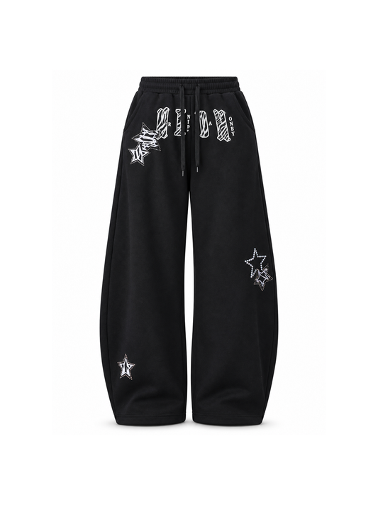 Leopard Star Patch Curved-Leg Pants product image