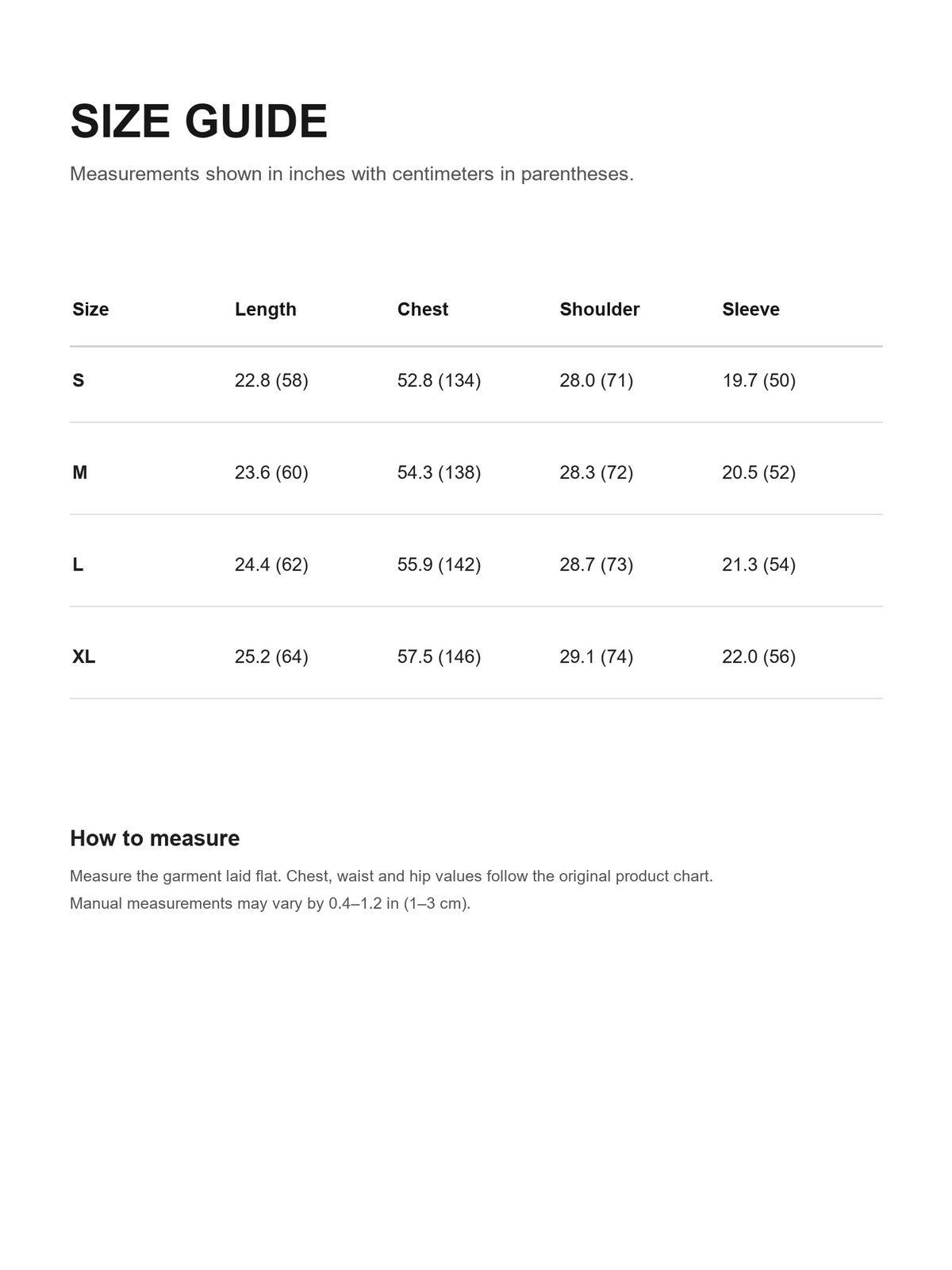 Lightweight Graphic Pullover Hoodie size guide