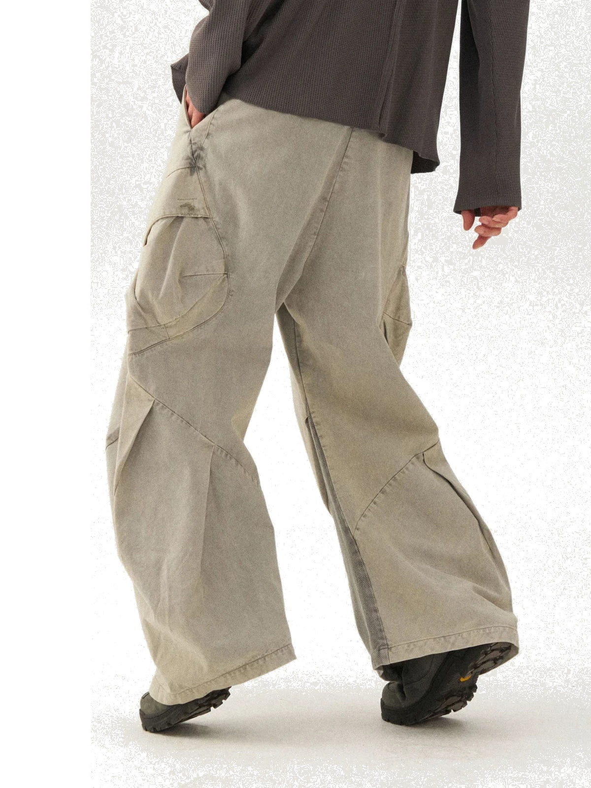 Men’s Washed Curved-Leg Casual Pants product image