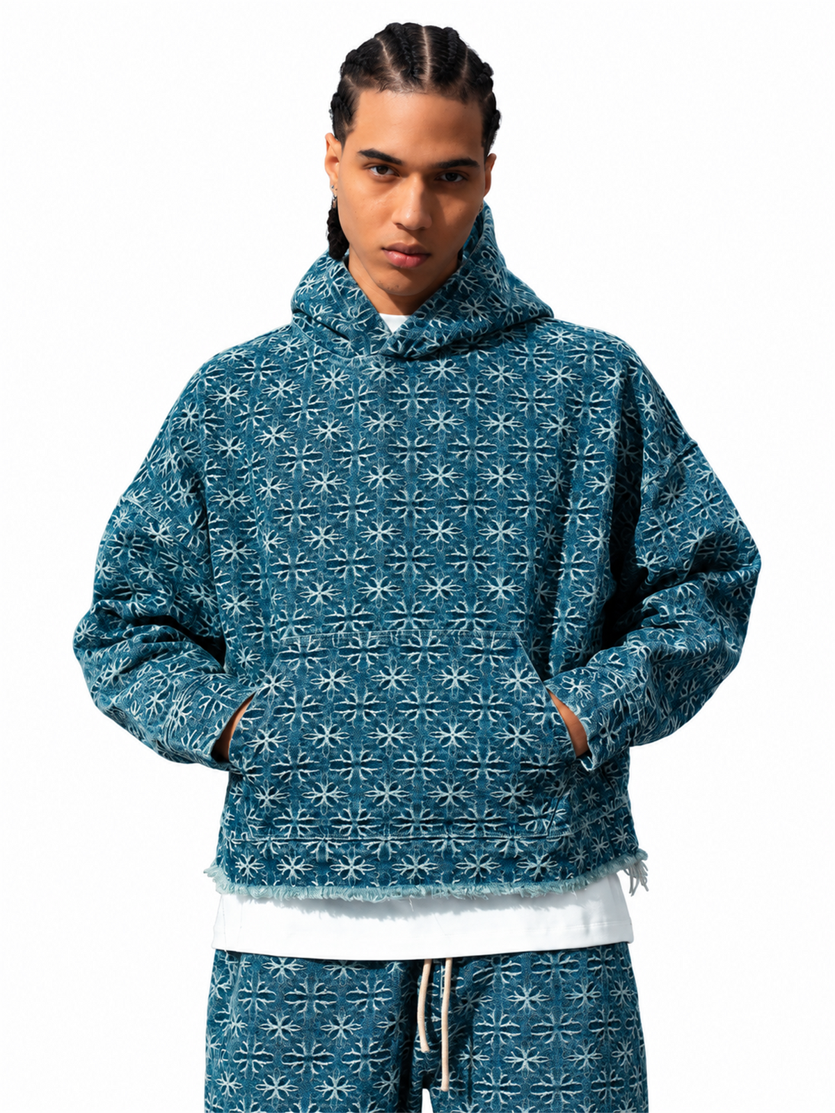 Monogram Washed Denim Hoodie product image
