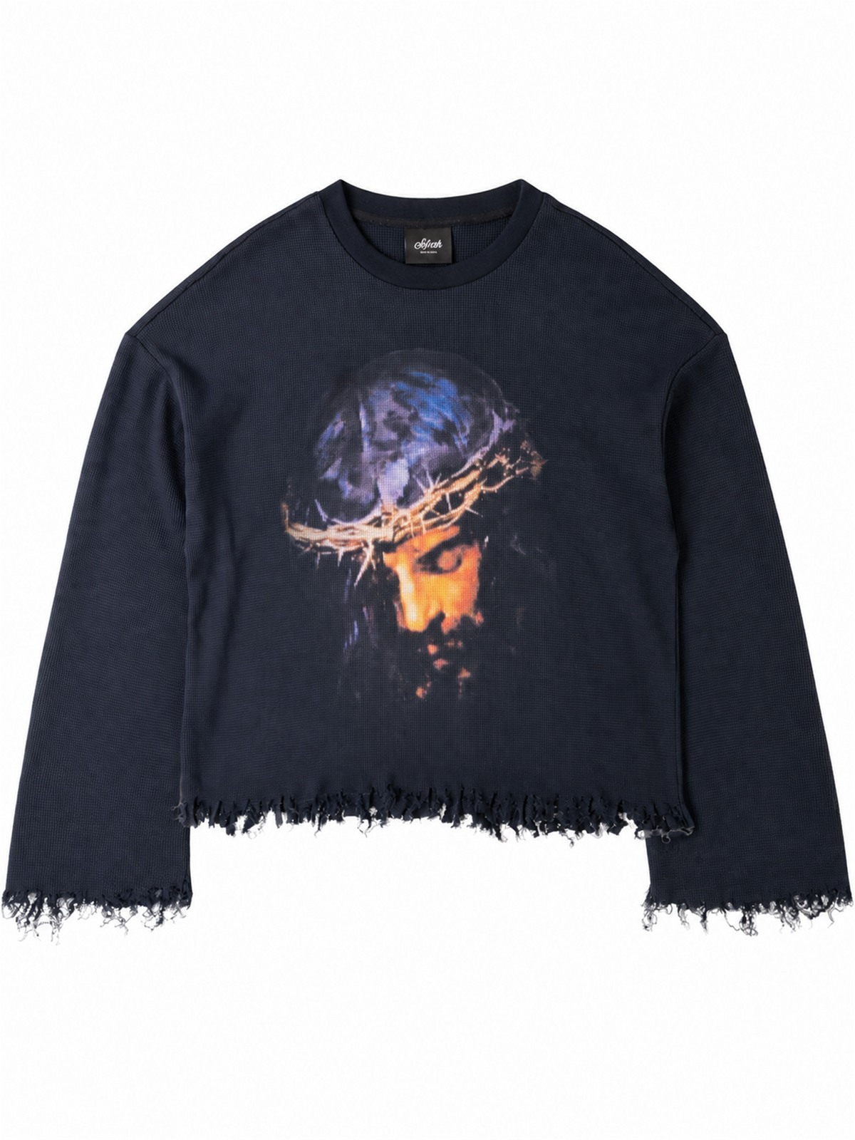 Moon Graphic Waffle-Knit Sweatshirt product image