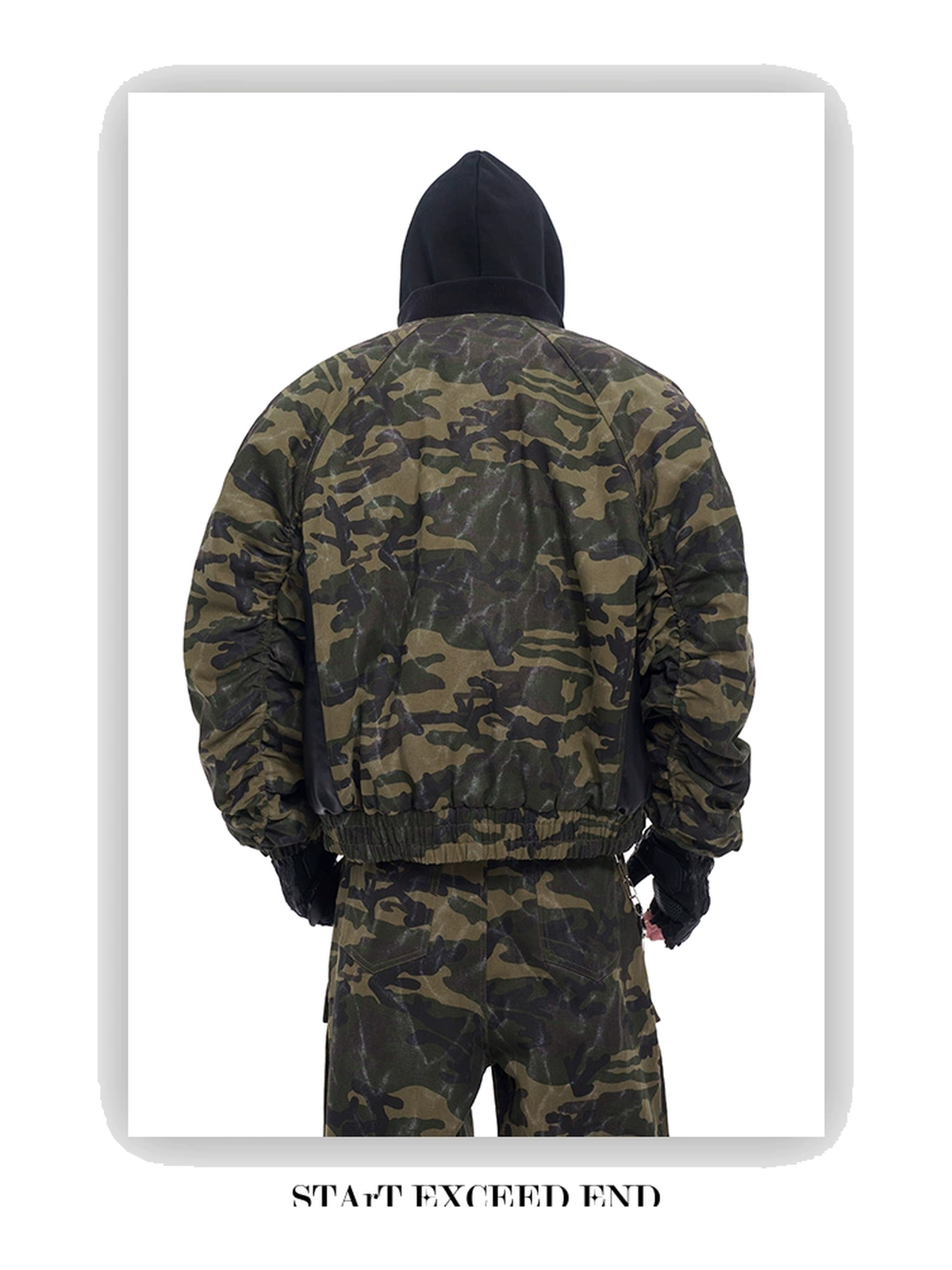 Quilted Camo Bomber Jacket product view 2
