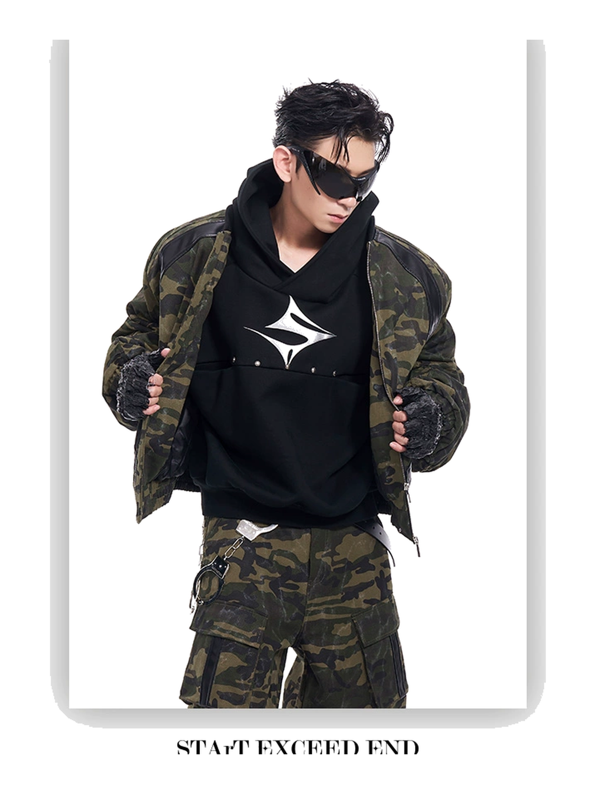 Quilted Camo Bomber Jacket product view 4
