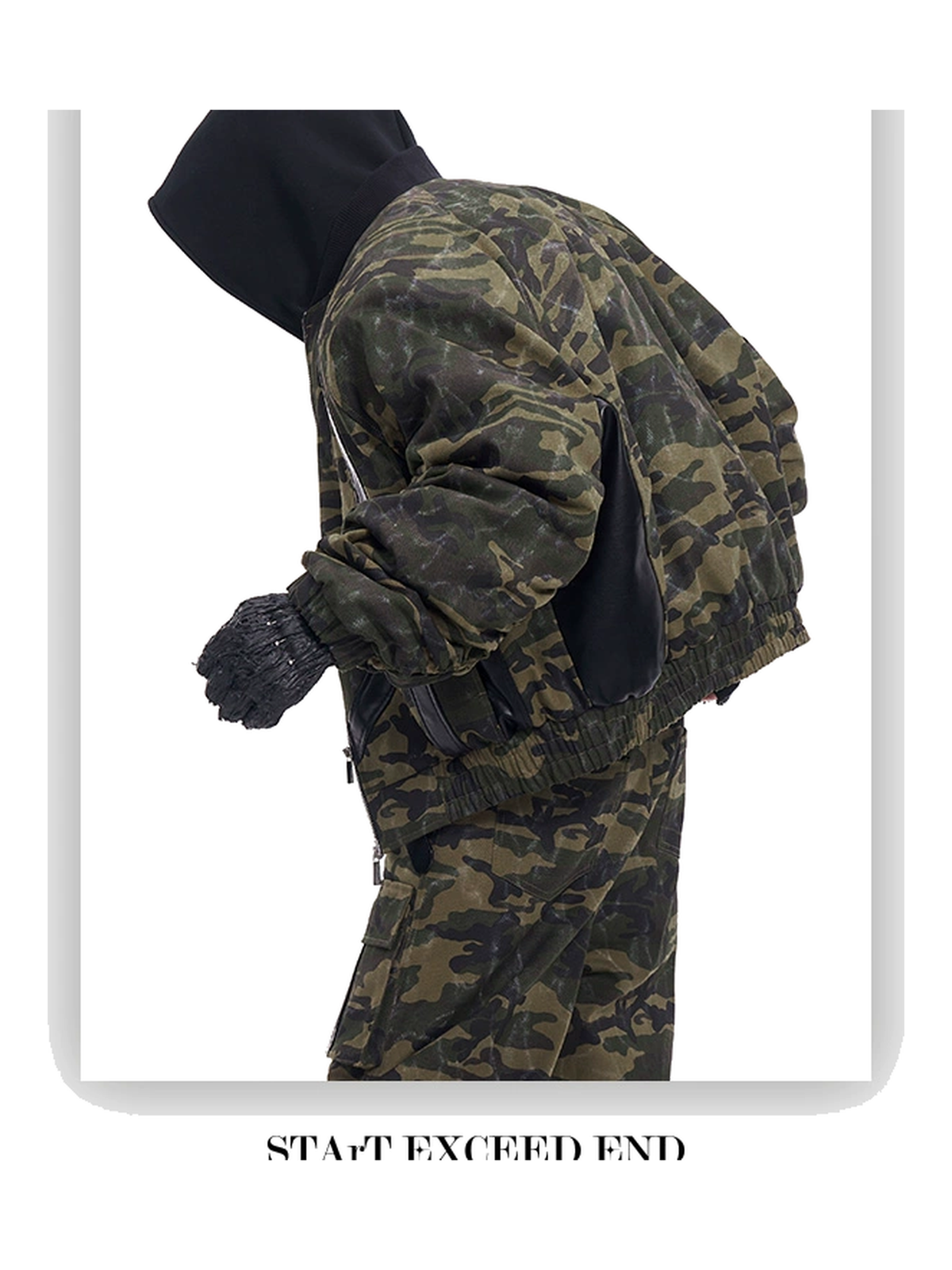 Quilted Camo Bomber Jacket product view 6