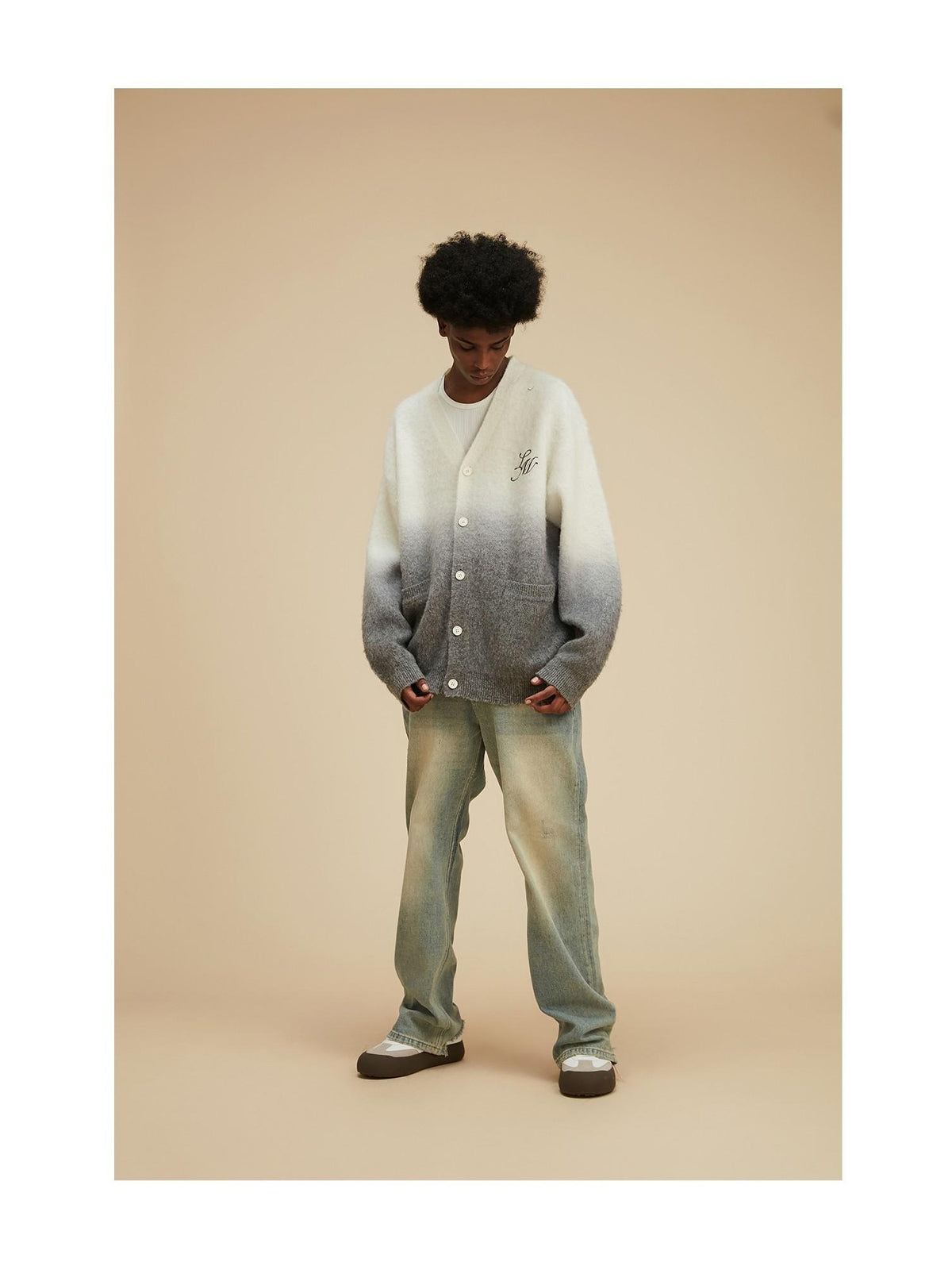 Rainbow Gradient Knit Cardigan product image