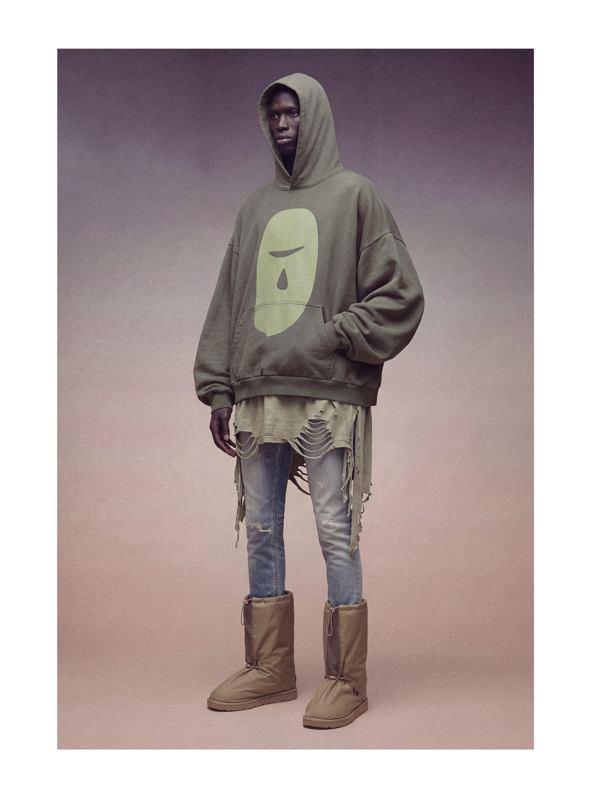 Shadow Mask Graphic Hoodie product view 5