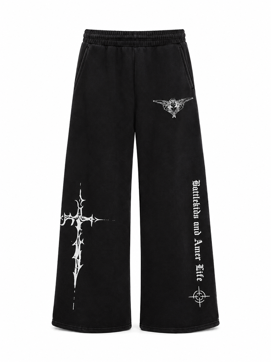 Ace Jolun black wide-leg sweatpants