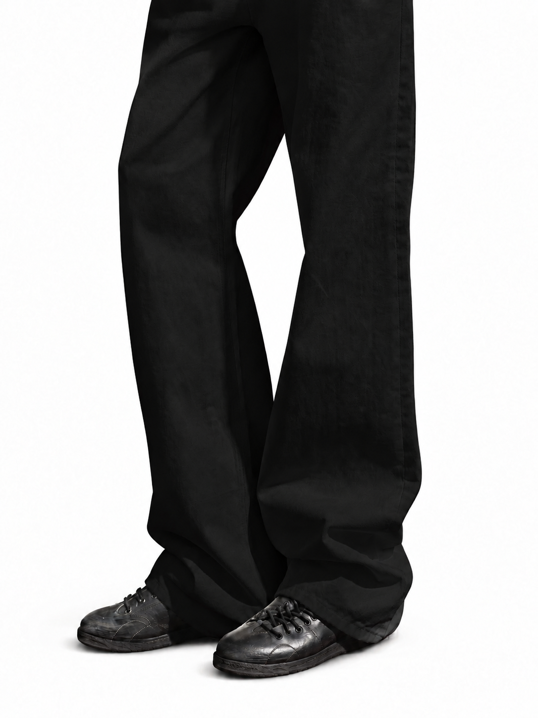 Ace Jolun black structured straight-leg jeans front view