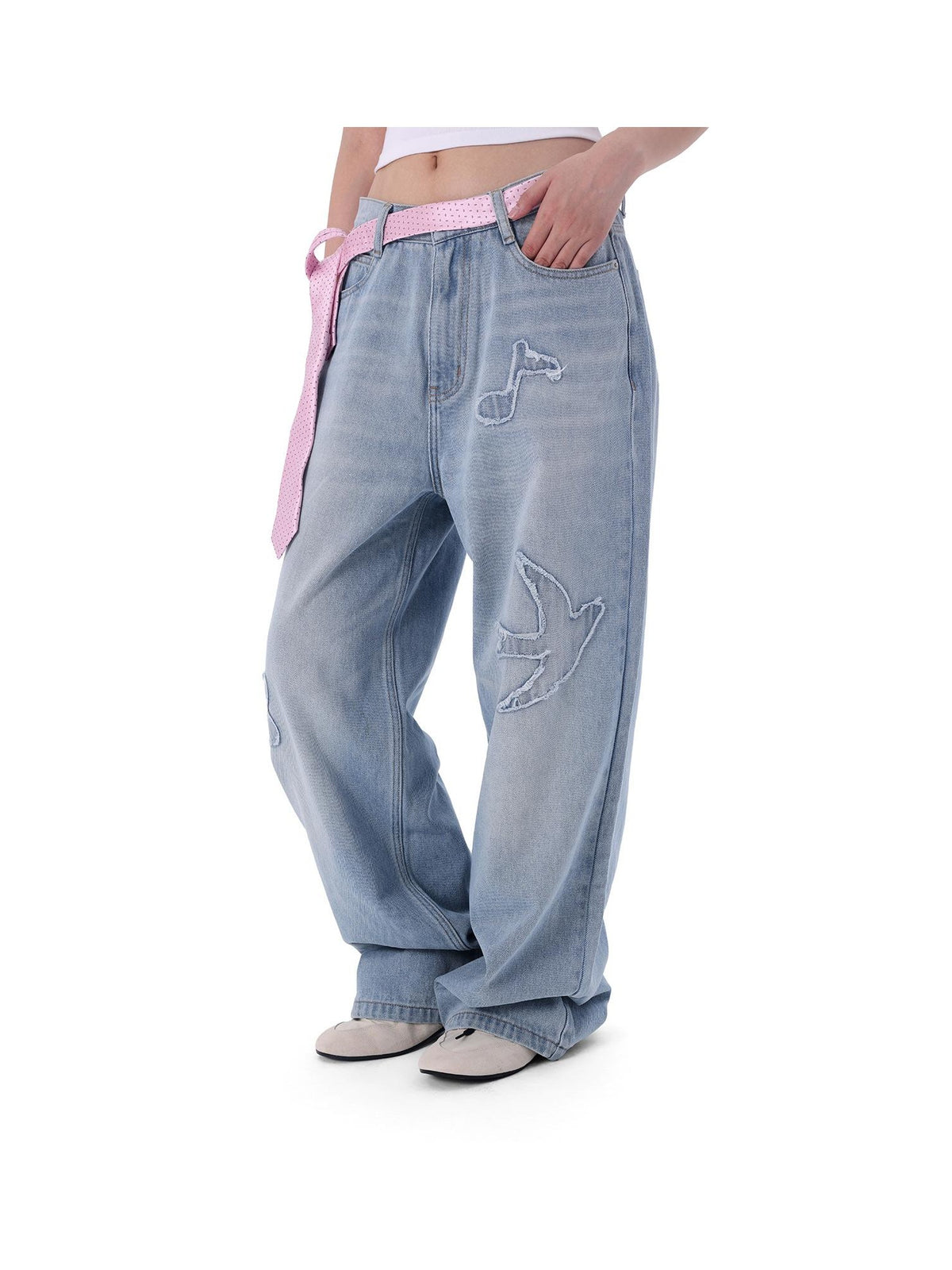 Swallow Patch Washed Jeans product image
