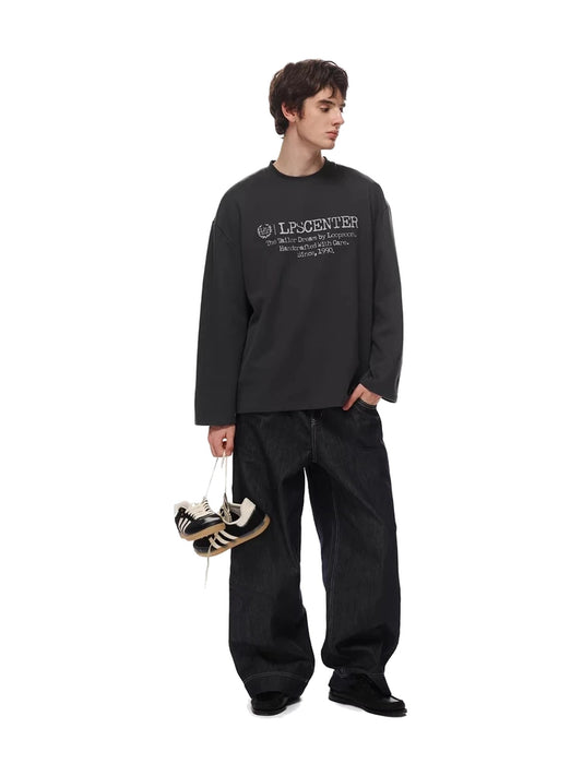 Vintage Contrast Panel Graphic Long-Sleeve Tee product image 1