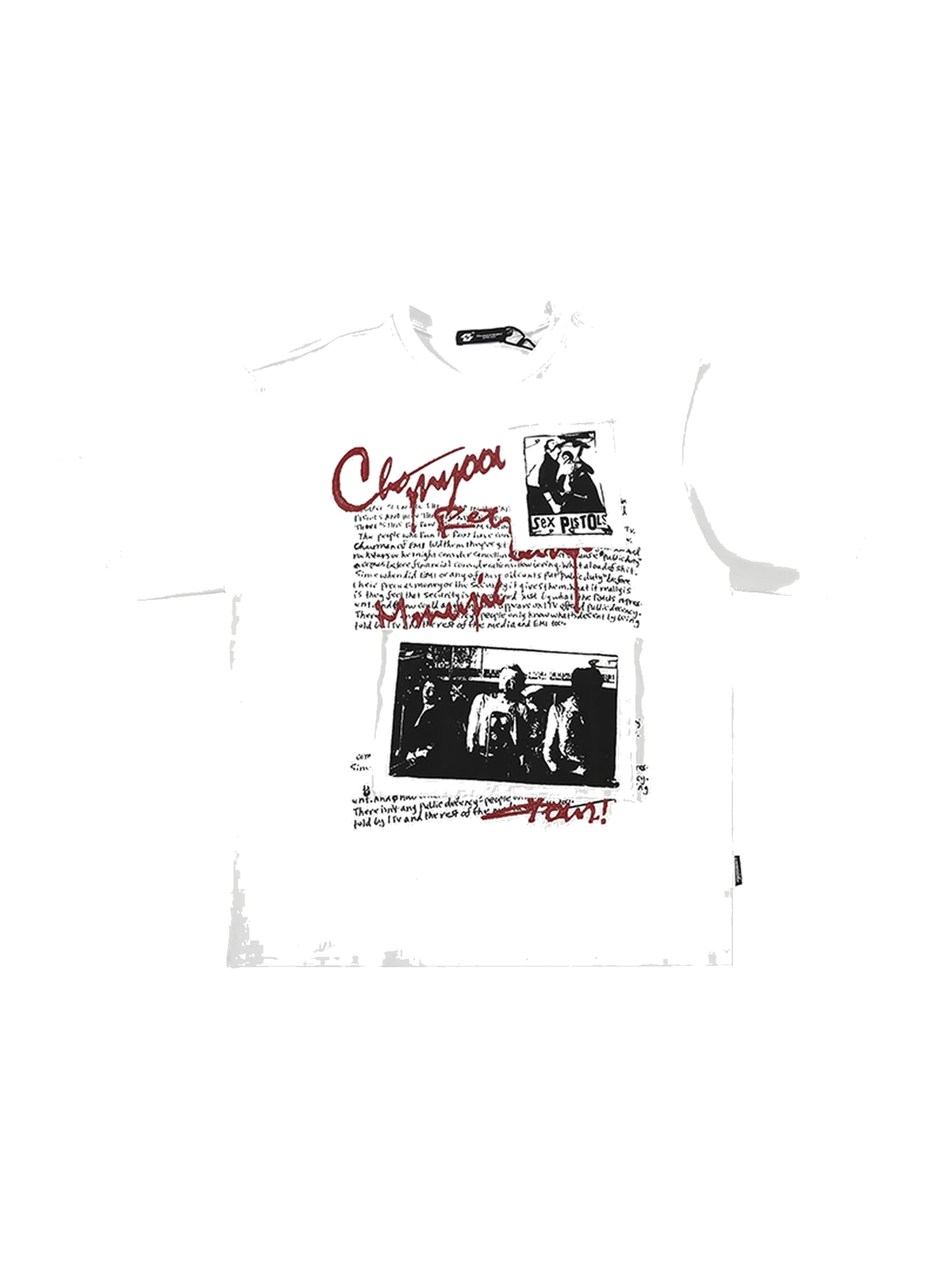 White vintage graphic cotton tee view 1