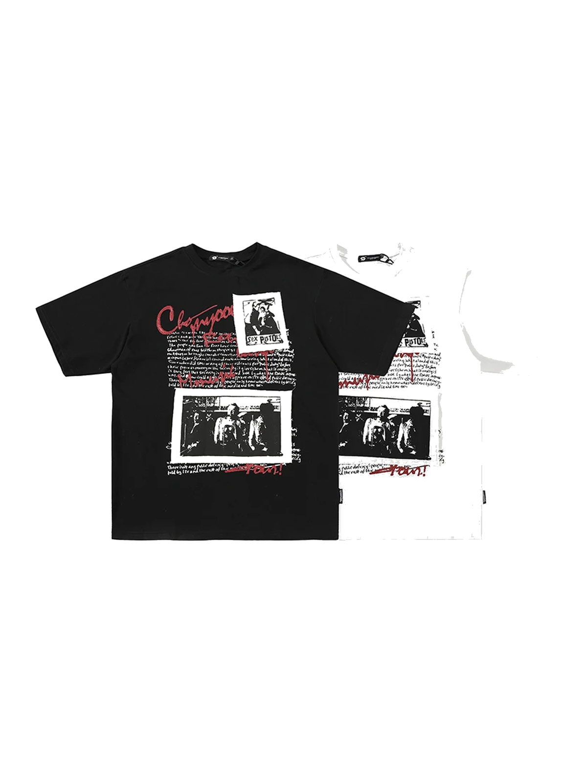 White vintage graphic cotton tee view 4