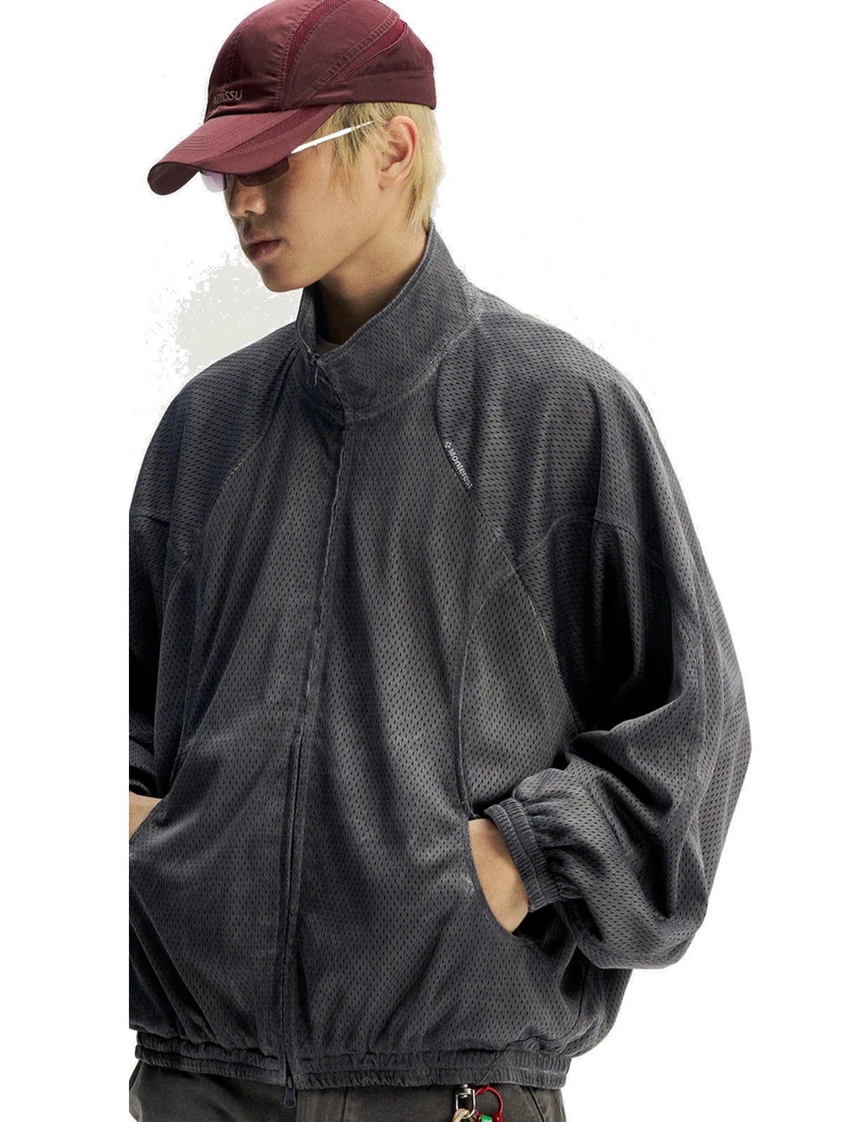Vintage Mesh Stand-Collar Jacket product image
