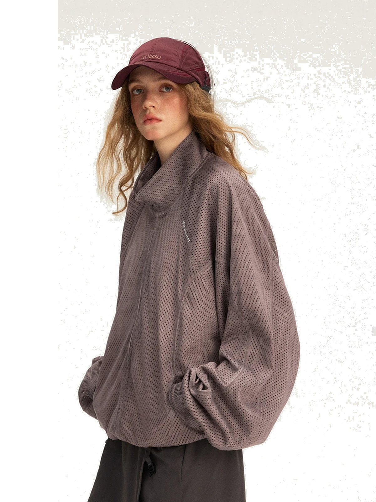 Vintage Mesh Stand-Collar Jacket product image