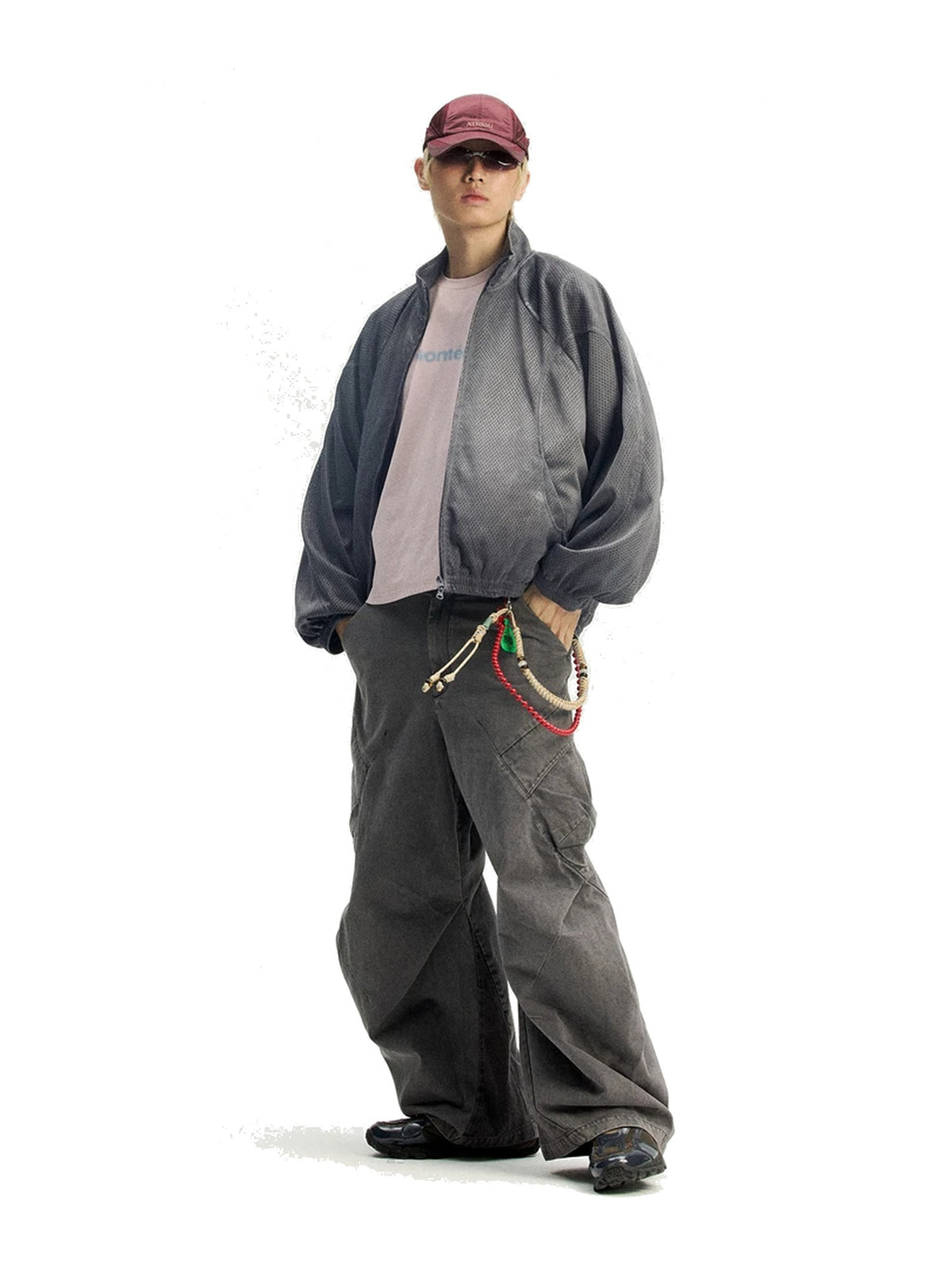 Vintage Mesh Stand-Collar Jacket product image