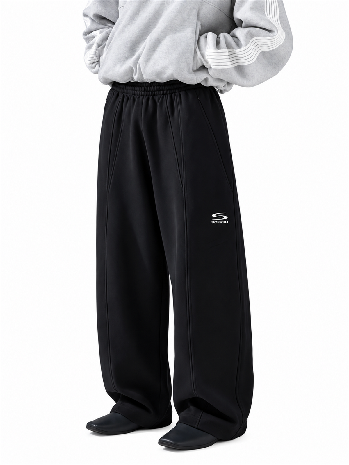 Washed Curved-Leg Sweatpants product image