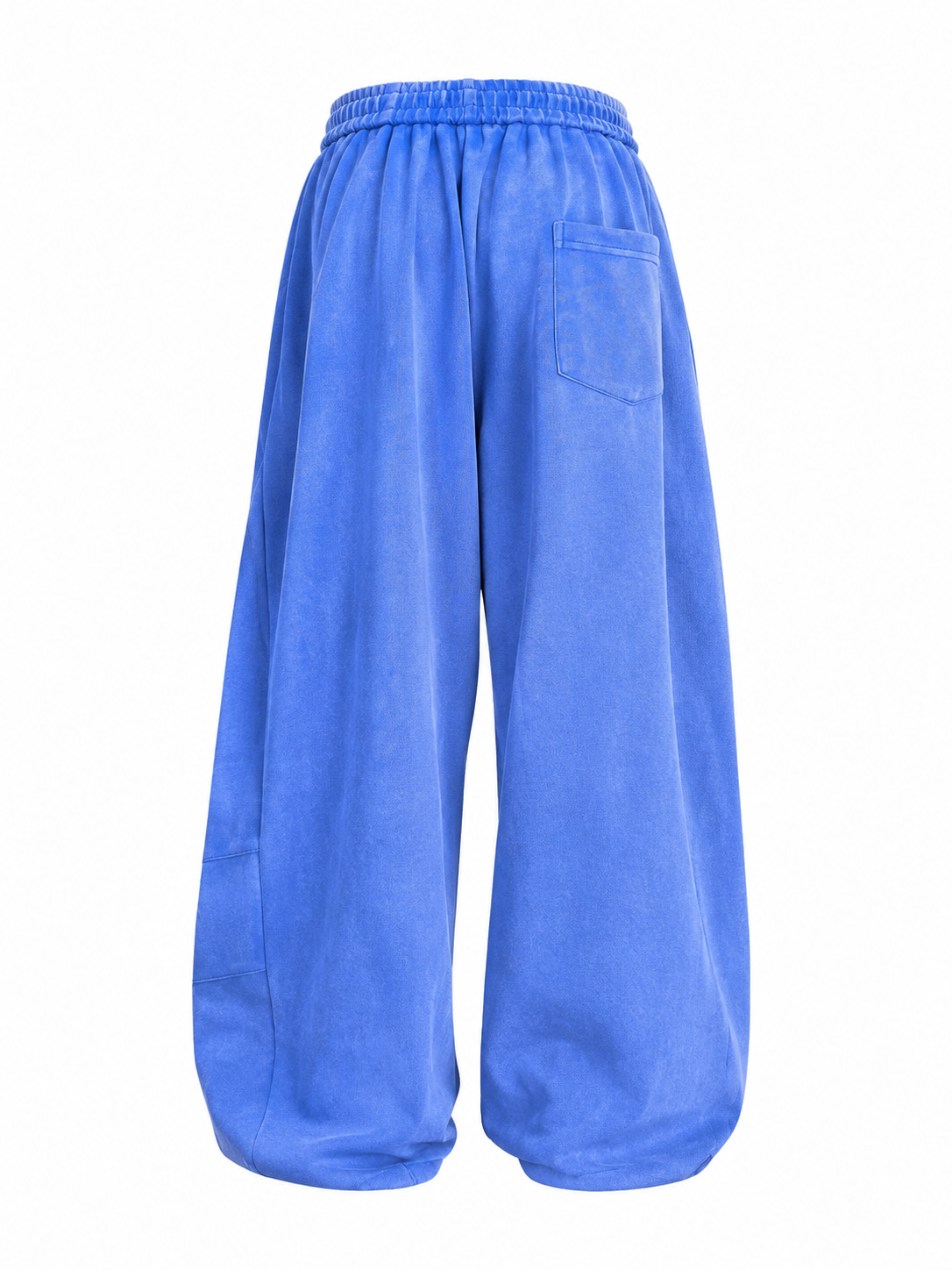 Washed blue dragon sweatpants back view