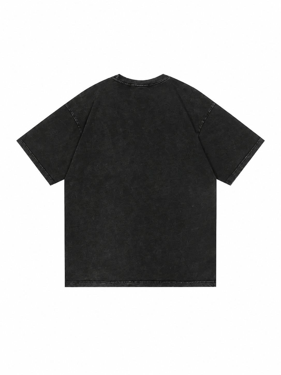 Ace Jolun washed black portrait graphic T-shirt back view